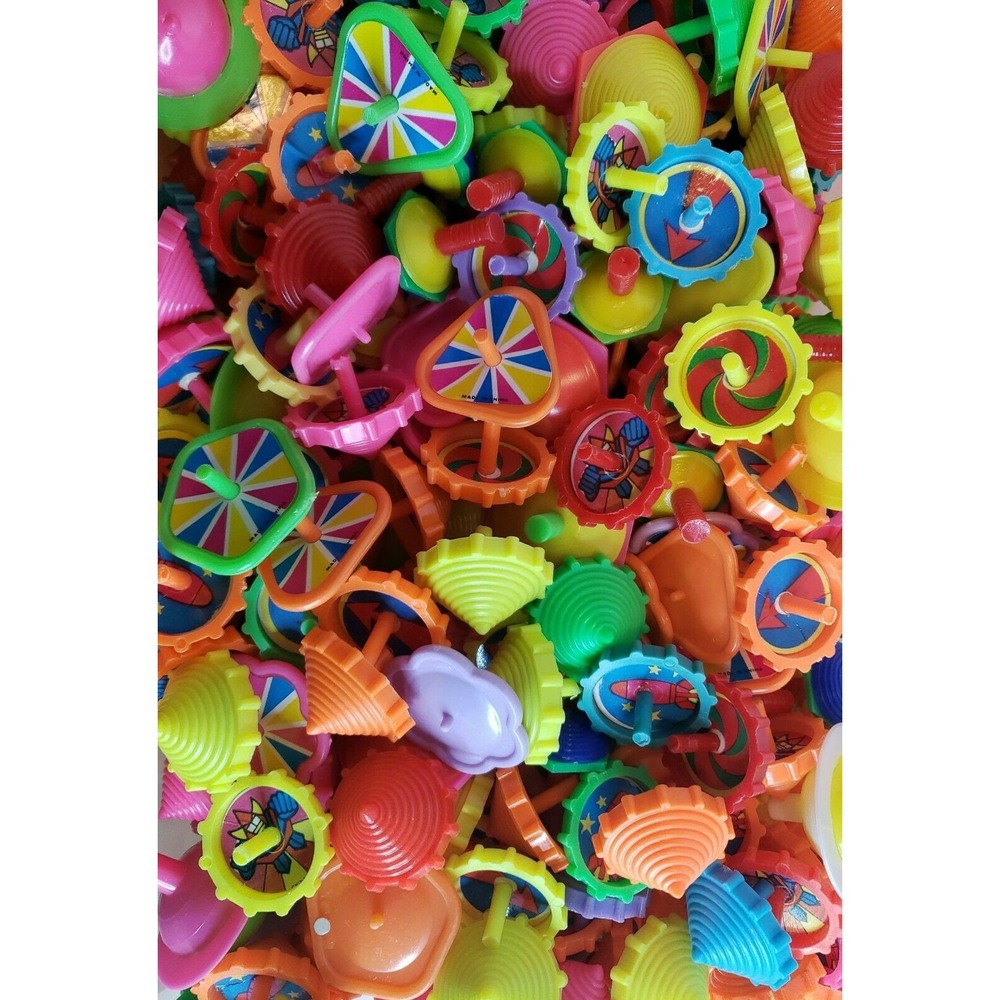 Vintage gumball vending spoke color swirl spintops charms lot 12 new old stock
